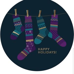 50 ct  2 Inch Circle, Gold Foil & Spot UV Effect , Merry Christmas Stick…